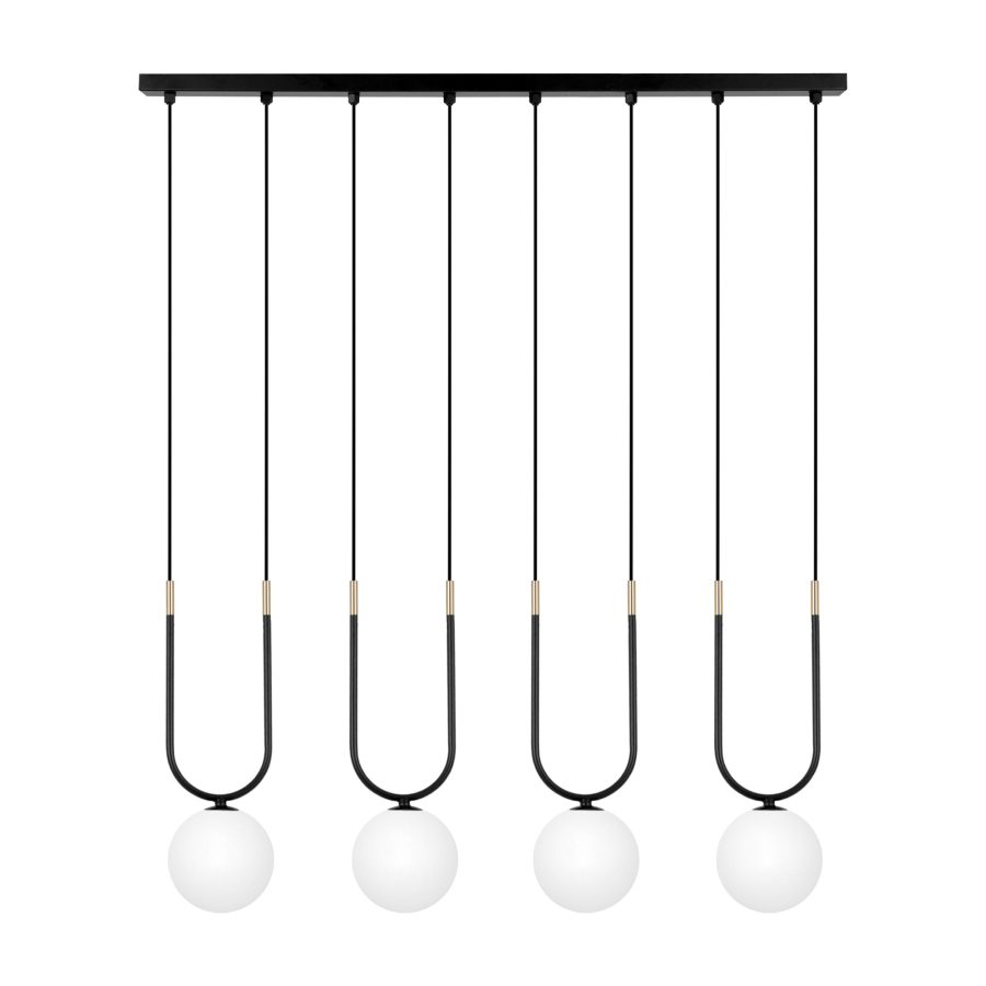 Suspensie de interior K-5592 - ENZO, Kaja Lighting, Negru/Alb/Auriu