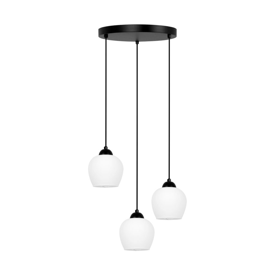 Suspensie de interior K-5601 - ABRO, Kaja Lighting, Negru/Alb