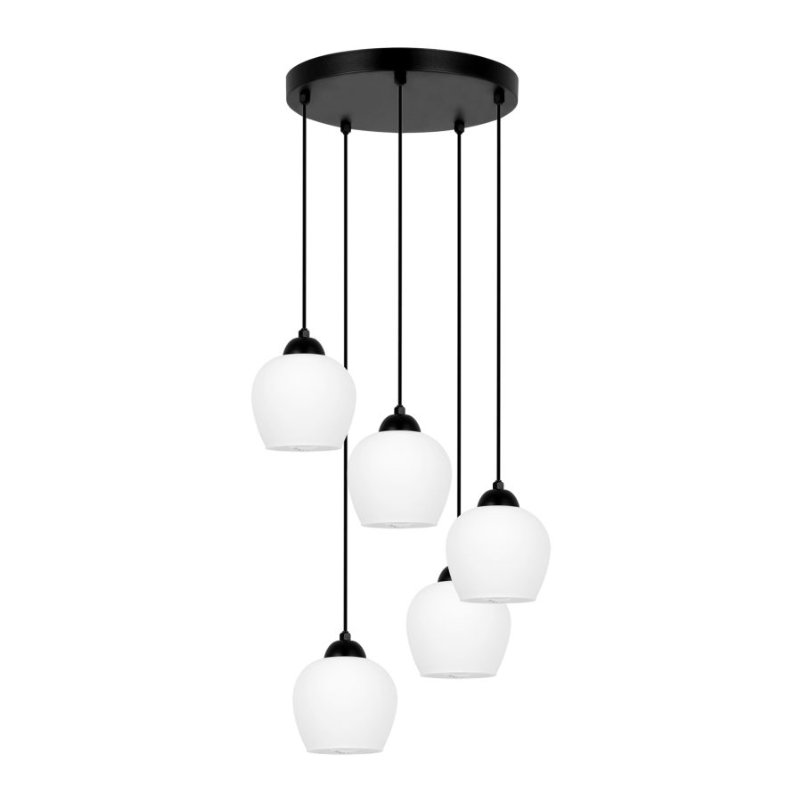 Suspensie de interior K-5602 - ABRO, Kaja Lighting, Negru/Alb