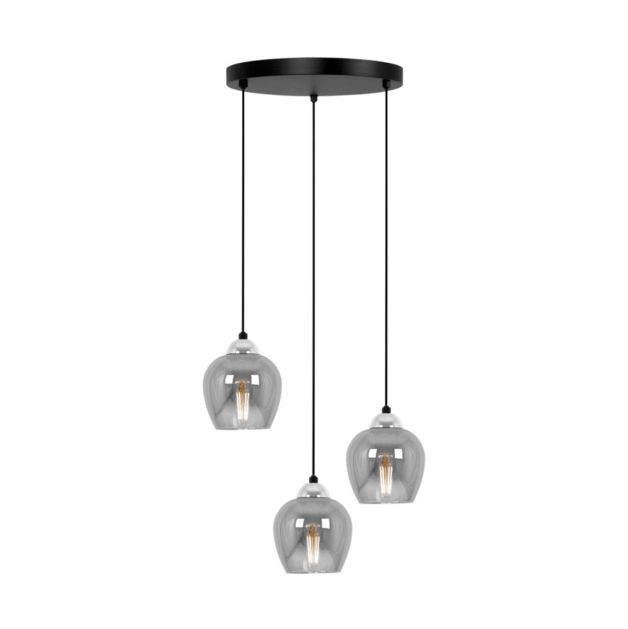 Suspensie de interior K-5611 - NIRA, Kaja Lighting, Negru/Crom