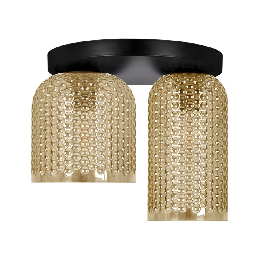 Lustră de interior K-5624 - CAPRI, Kaja Lighting, Chihlimbar/Negru