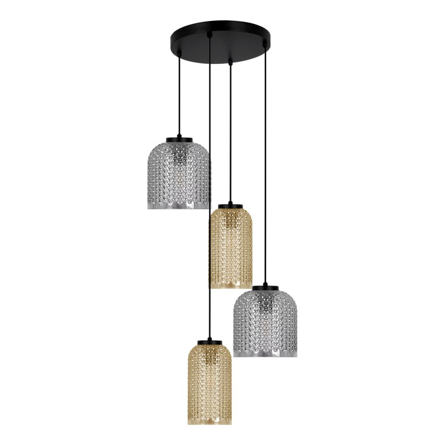 Suspensie de interior K-5627 - CAPRI, Kaja Lighting, Chihlimbar/Grafit/Negru