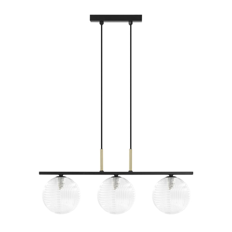 Suspensie de interior K-5682 - AURA, Kaja Lighting, Transparent/Negru