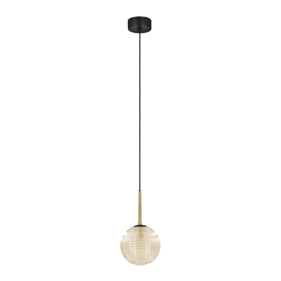 Suspensie de interior K-5685 - GIRO, Kaja Lighting, Chihlimbar/Negru/Auriu