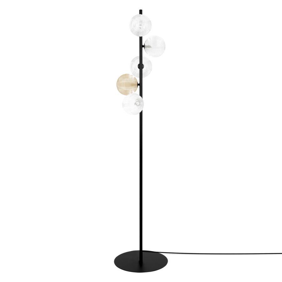 Lampadar de interior K-5698 - SATURNO, Kaja Lighting, Transparent/Chihlimbar/Negru
