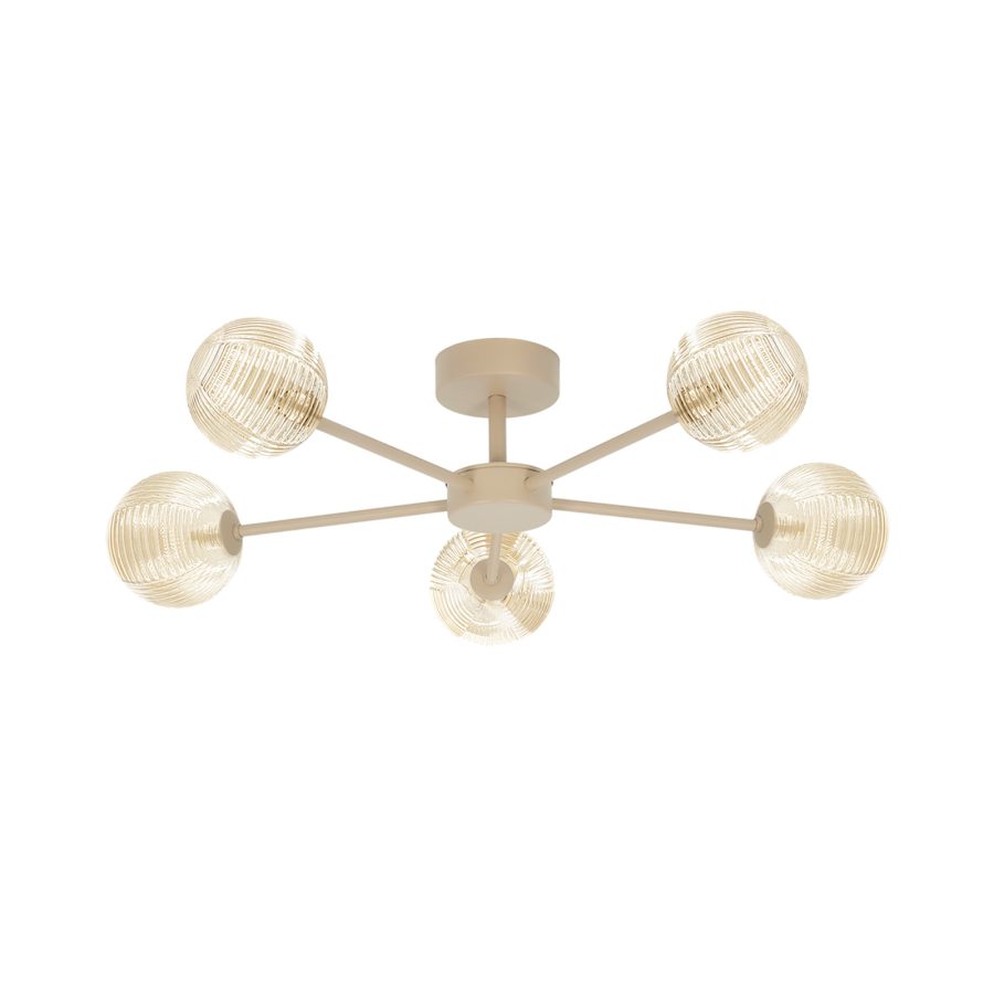 Lustră de interior K-5714 - JUKON, Kaja Lighting, Chihlimbar/Bej