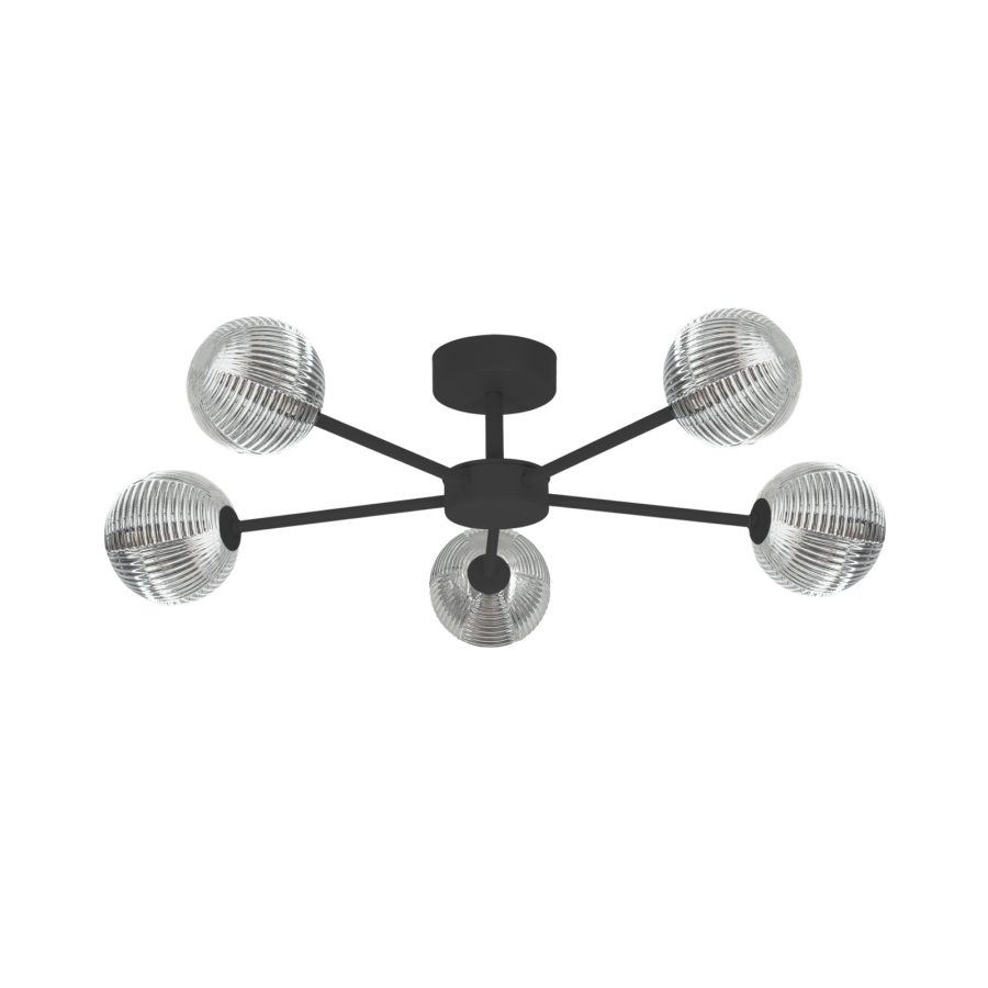 Lustră de interior K-5717 - GRETA, Kaja Lighting, Grafit/Negru