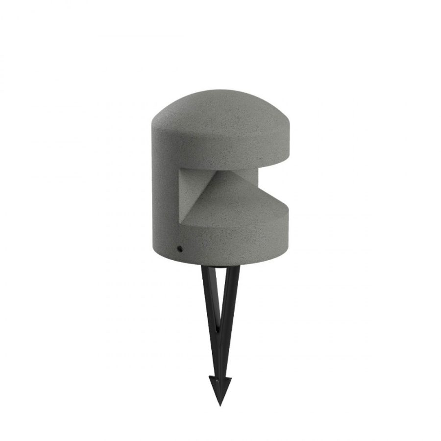 Stalp exterior Cliff, gri inchis, LED, 8W, 159 lumeni, alb cald 3000K, IP65, D.16 cm, 91101