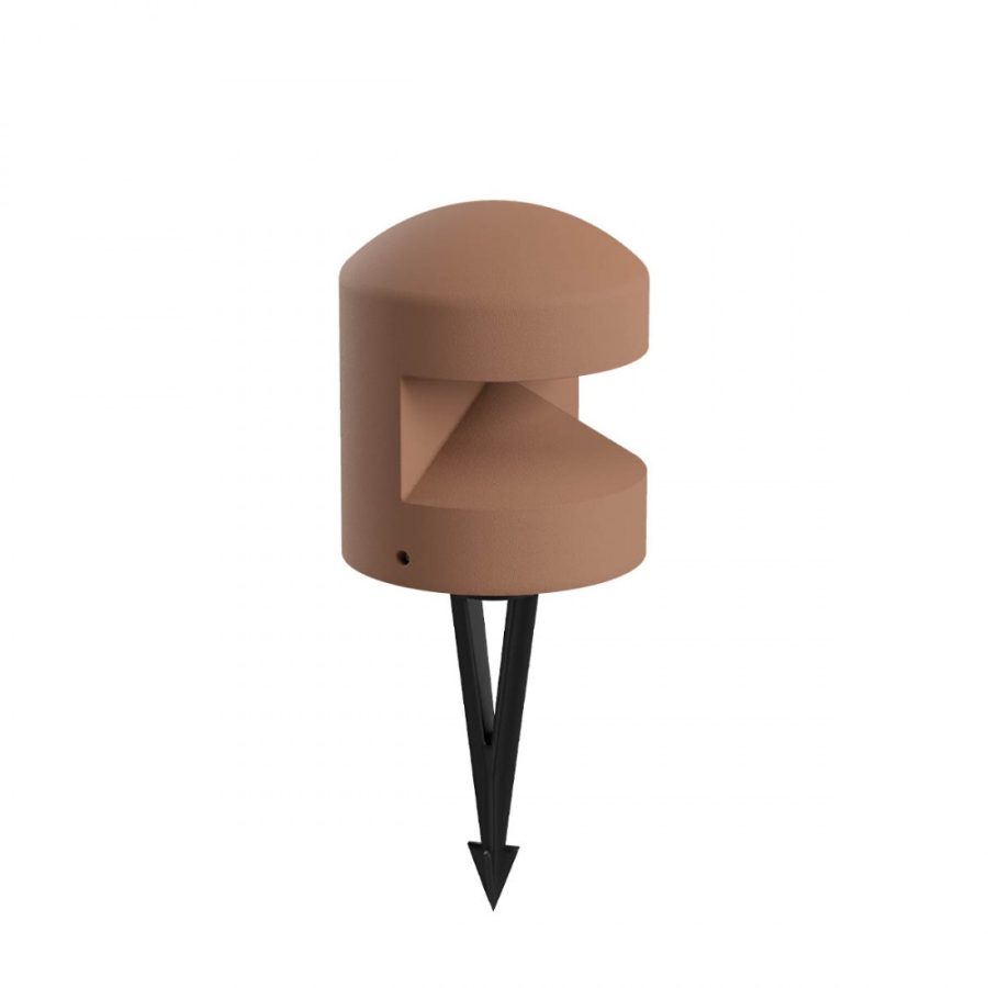 Stalp exterior Cliff, teracota, LED, 8W, 159 lumeni, alb cald 3000K, IP65, D.16 cm, 91102