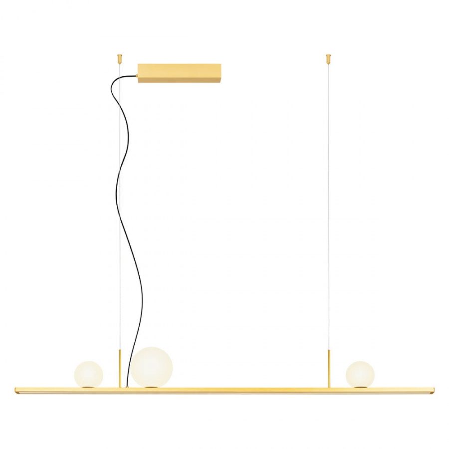 Suspensie Redo Dune, alama, LED, 40W, 1958 lumeni, alb cald 3000K, L.120 cm, 01-4297