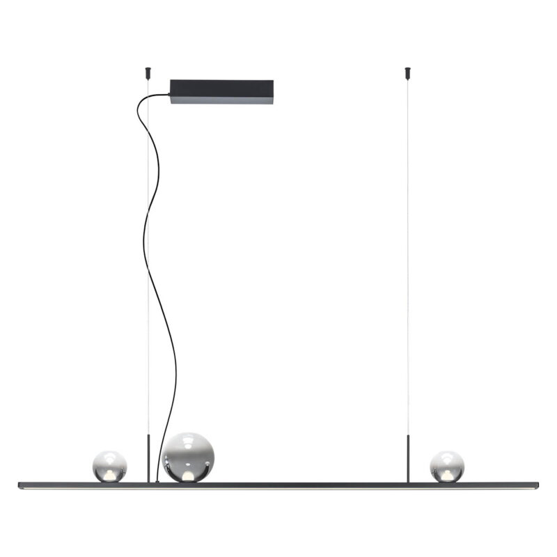 Suspensie Redo Dune, negru mat, LED, 40W, 1958 lumeni, alb cald 3000K, L.120 cm, 01-4298